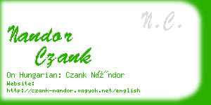nandor czank business card
